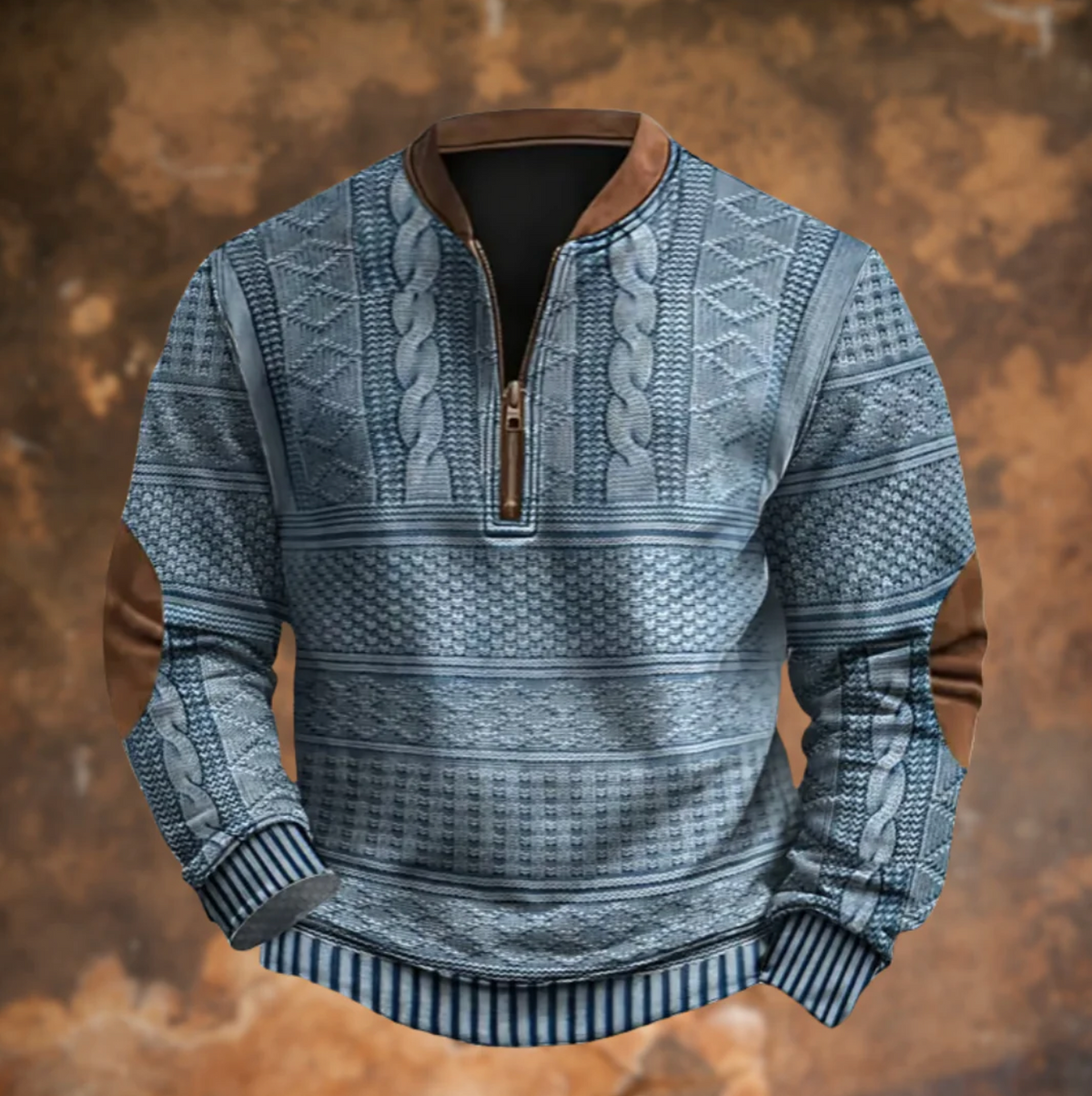 Retro Reißverschluss-Pullover