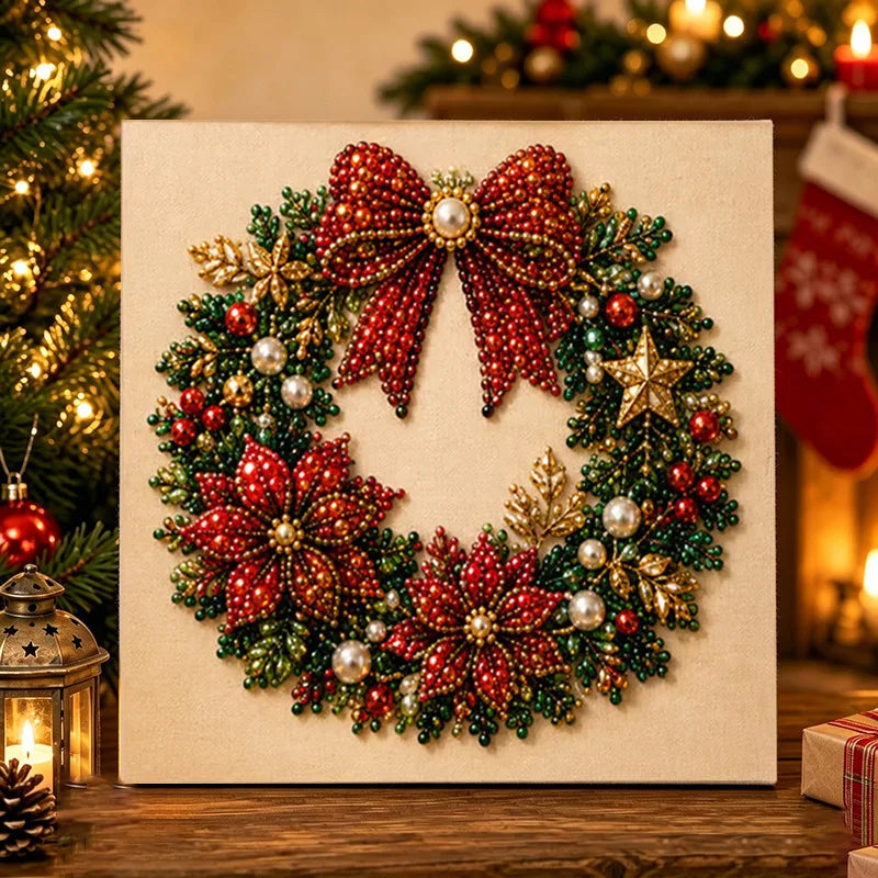 Weihnachtliches Perlenbild-Bastelset