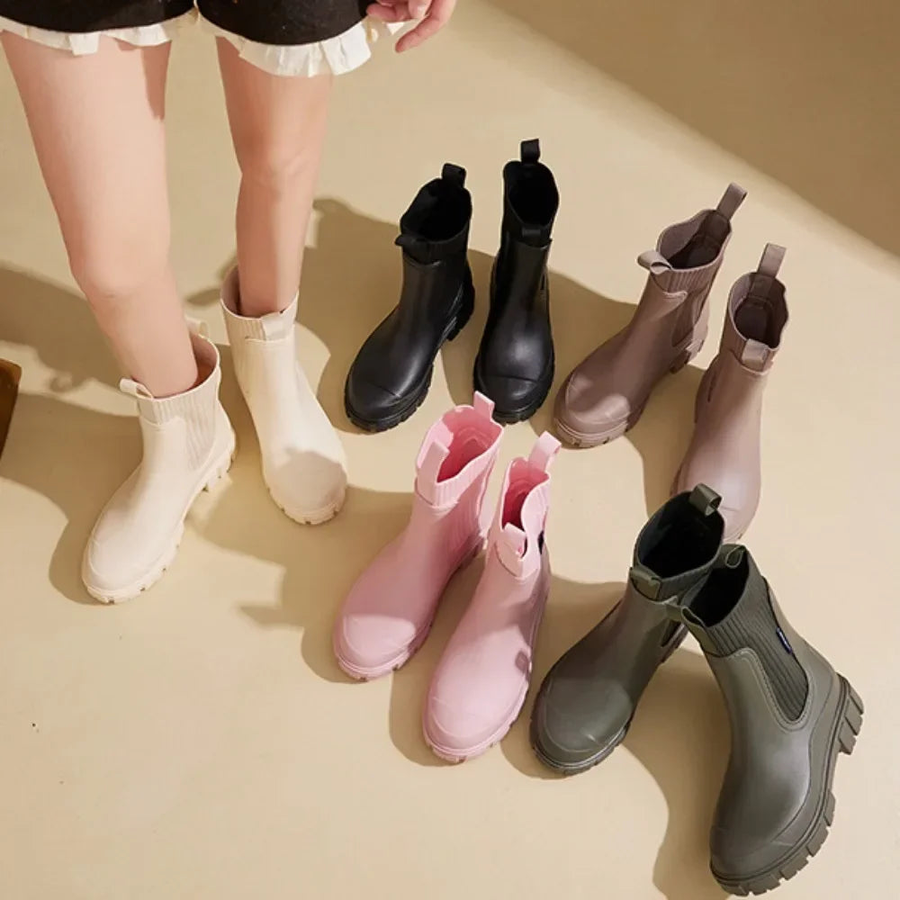 Chelsea Wasserdichte Damen-Regenstiefel mit Komfortsohle
