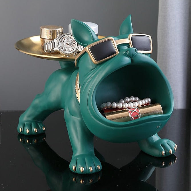 Bodybuilder Bulldogge Aufbewahrungsbehälter und Tablett