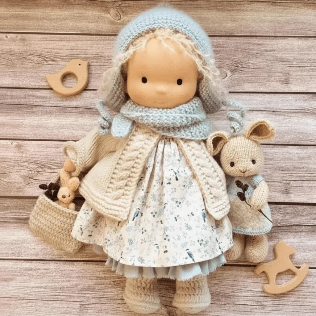 Selina Handgefertigte Waldorf-Puppe aus Baumwolle