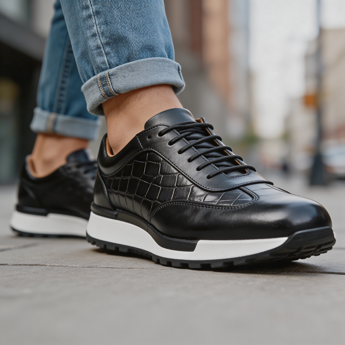 Moretti Leder-Sneakers
