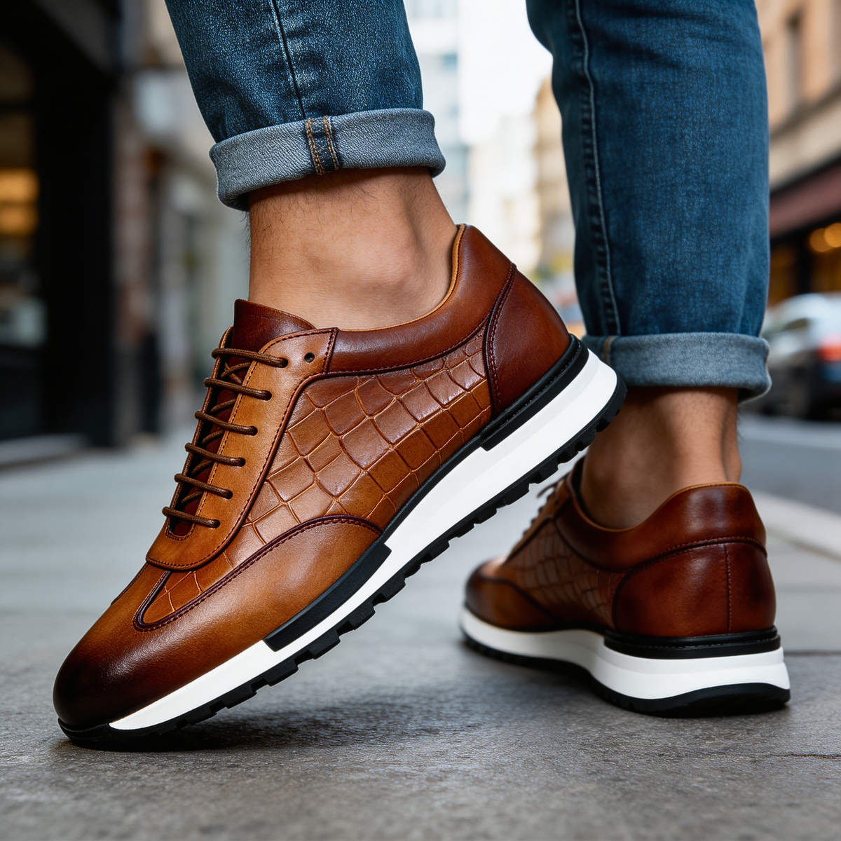 Moretti Leder-Sneakers