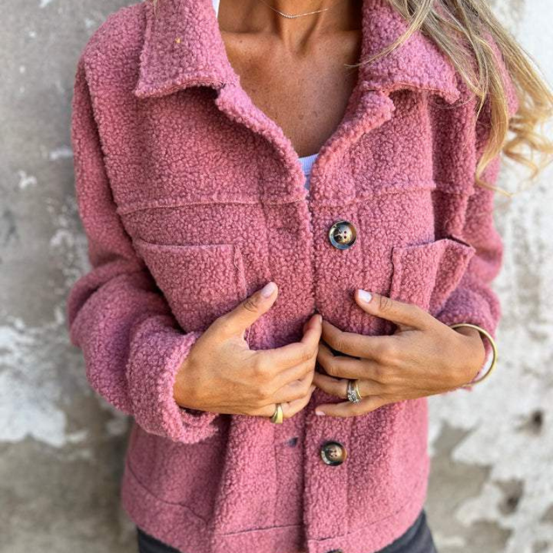 Ariane Jacke aus weicher Kunstfell-Knopfleiste