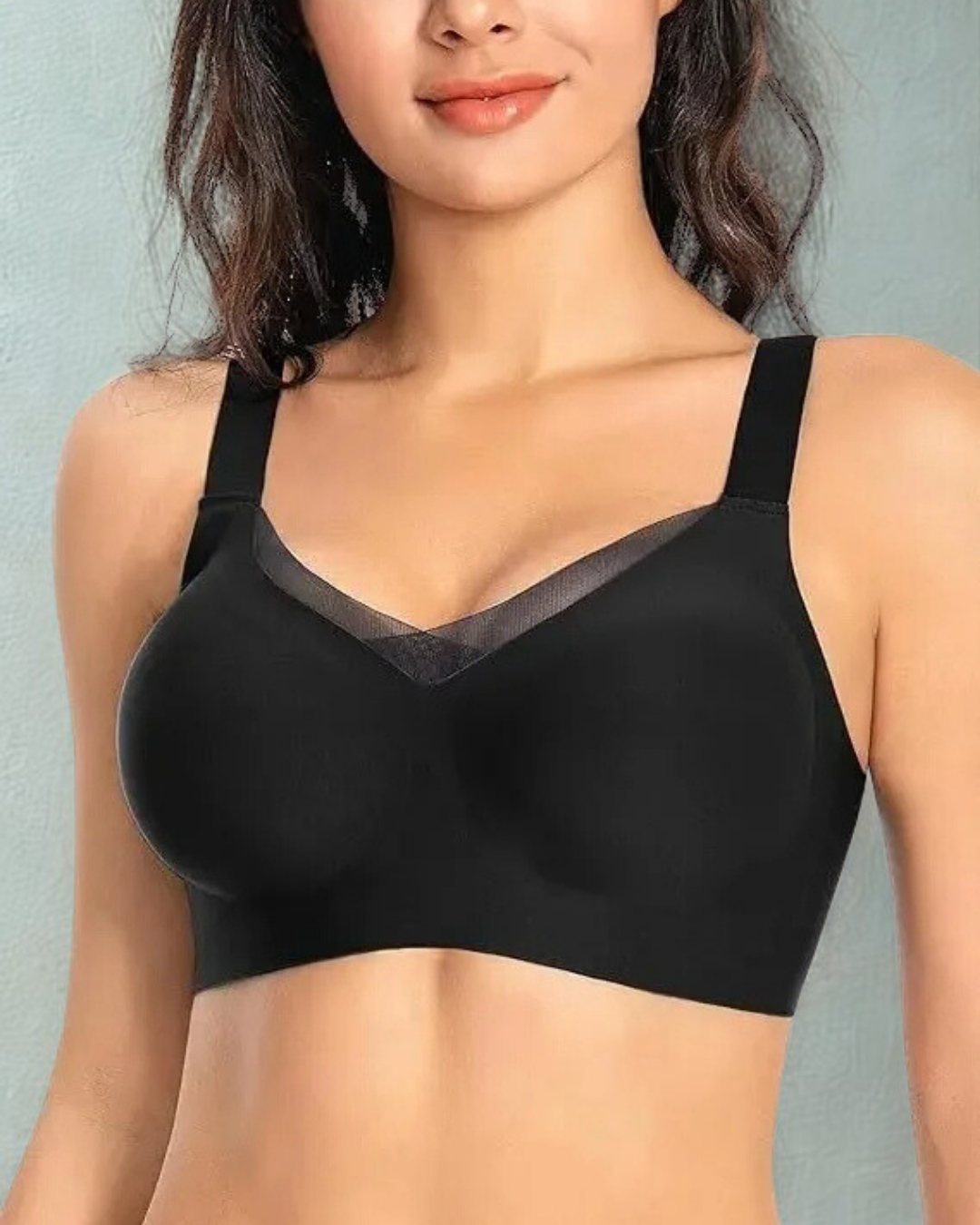 Komfort-BH ohne Bügel mit V-Ausschnitt
