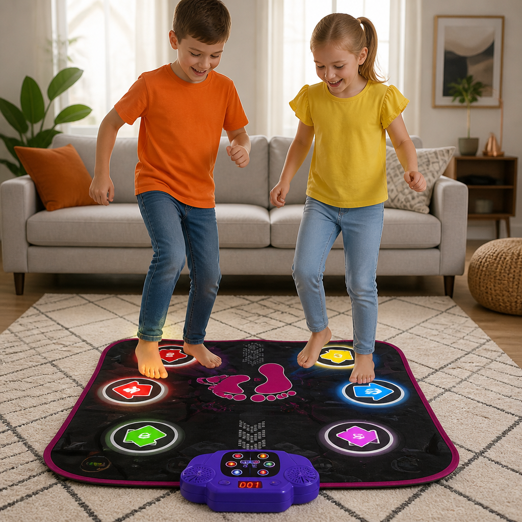 Leuchtende Bluetooth-Tanzmatte für Kinder mit 5 Spielmodi
