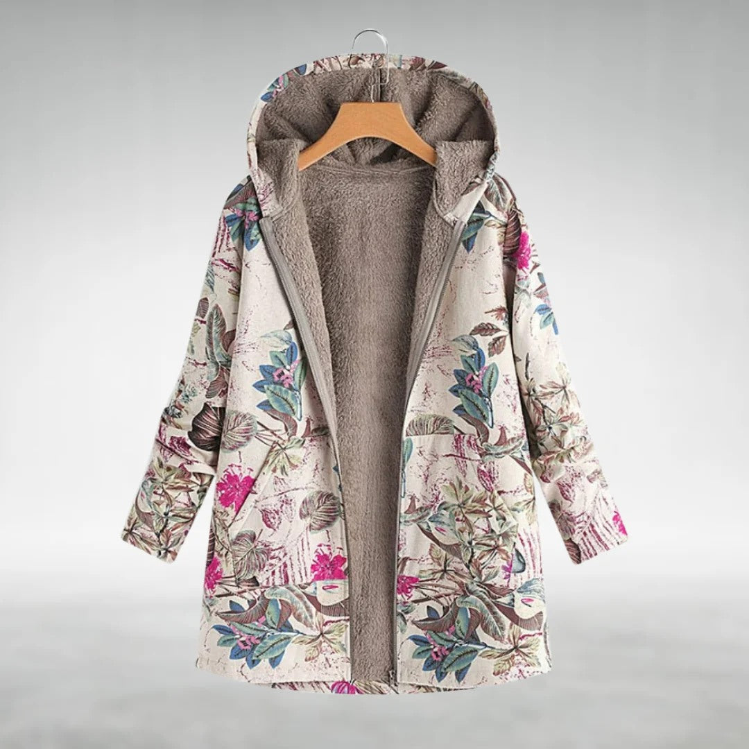 Floral Fleece Jacke