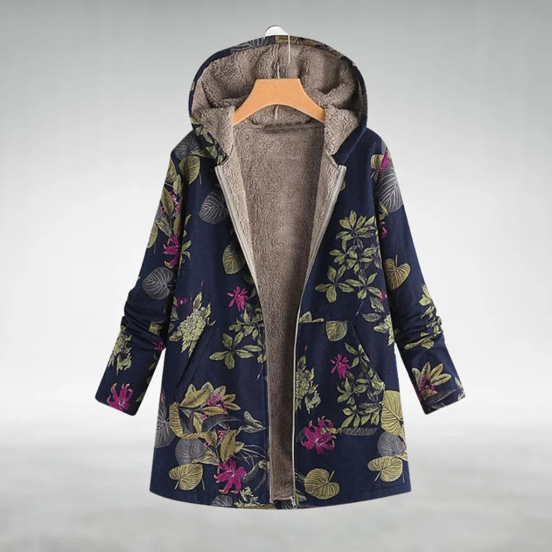 Floral Fleece Jacke