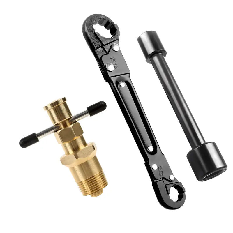 Kompressionshülsen-Abzieher-Werkzeug für 1/2' & 3/4' Messingleitungen, Rostbeständiger Ferrule-Entferner, Rohrring-Extraktionskit für korrodierte/festsitzende Absperrhähne, entfernt Mutter & Ferrule s