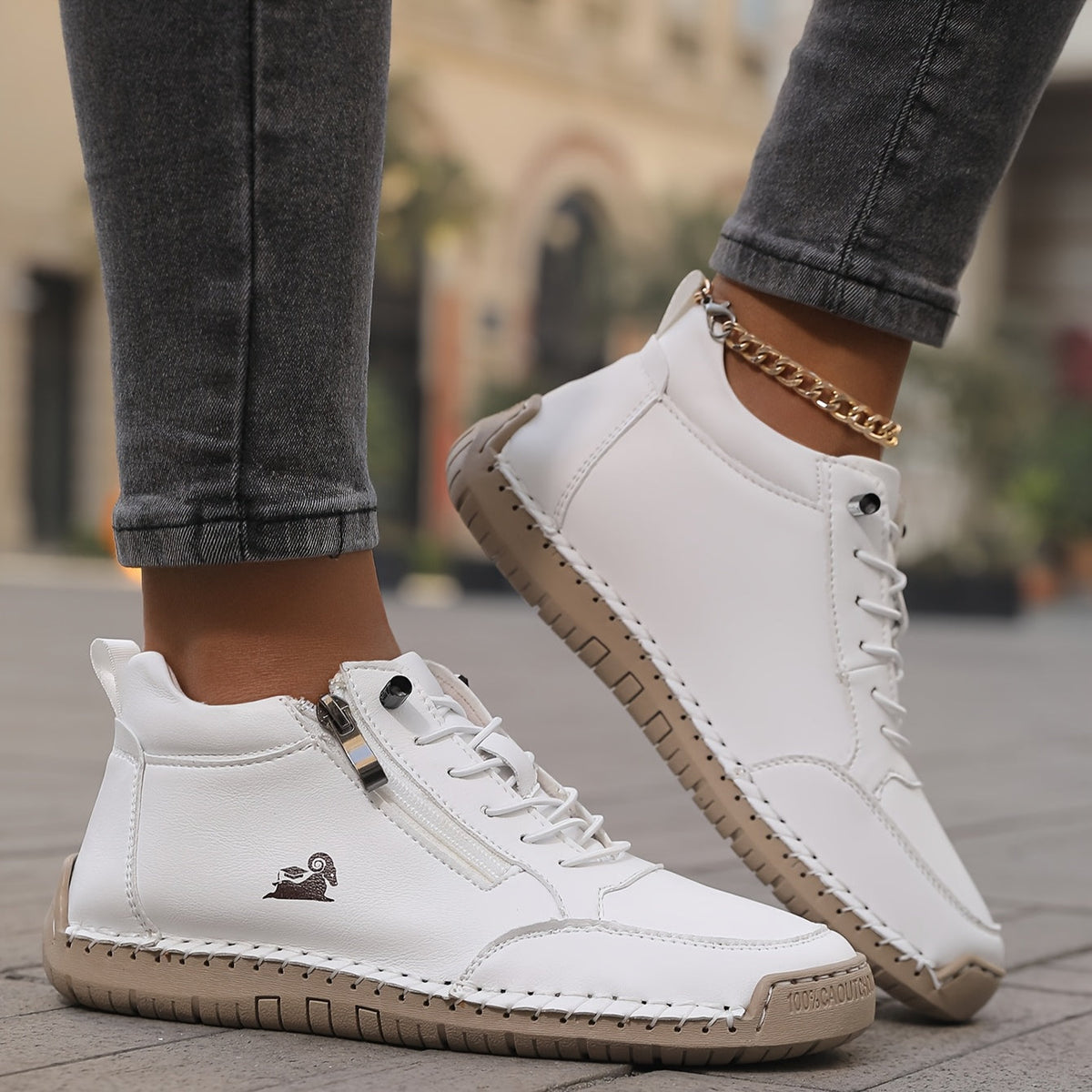 Bequeme Damen-Sneakers mit Schnürung