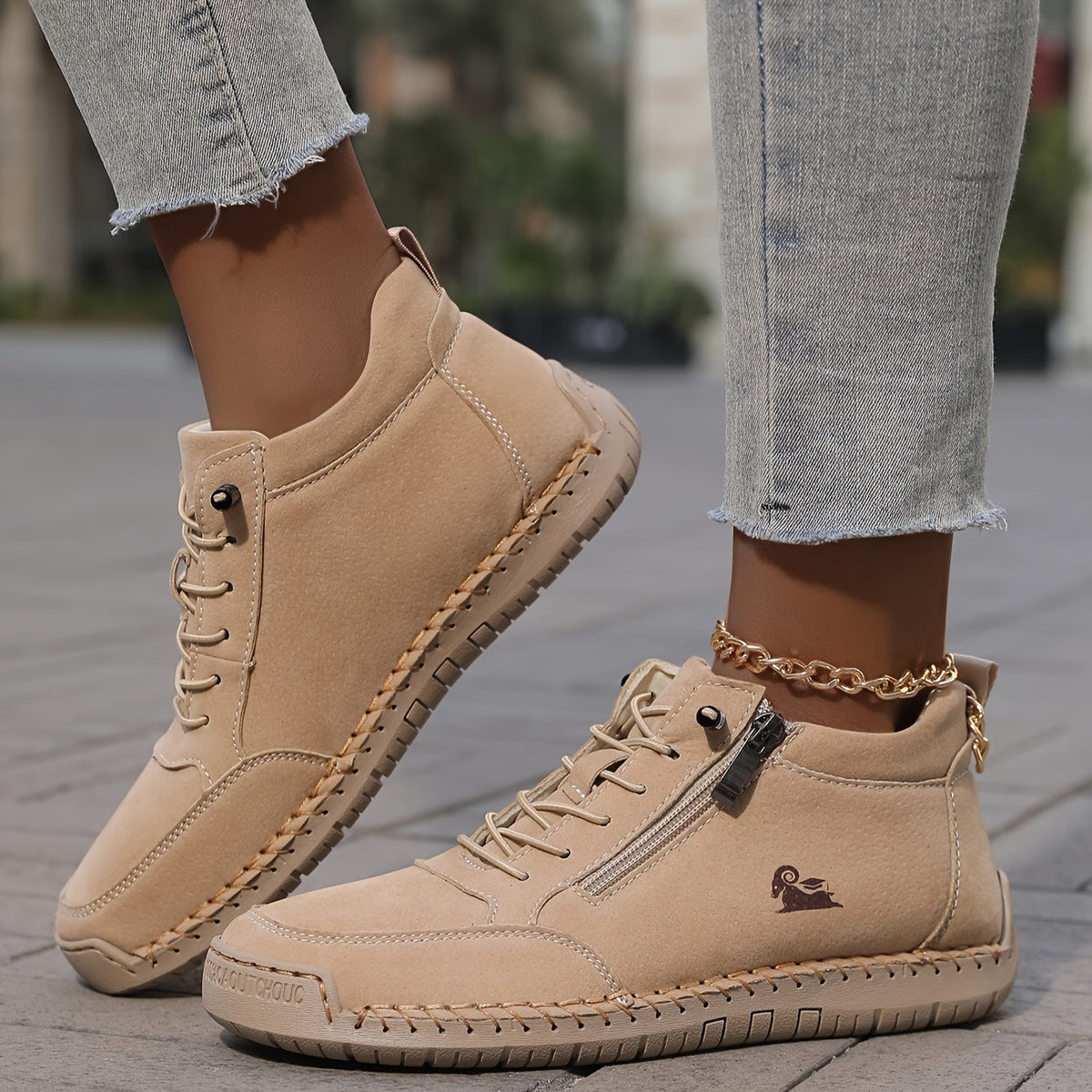 Bequeme Damen-Sneakers mit Schnürung