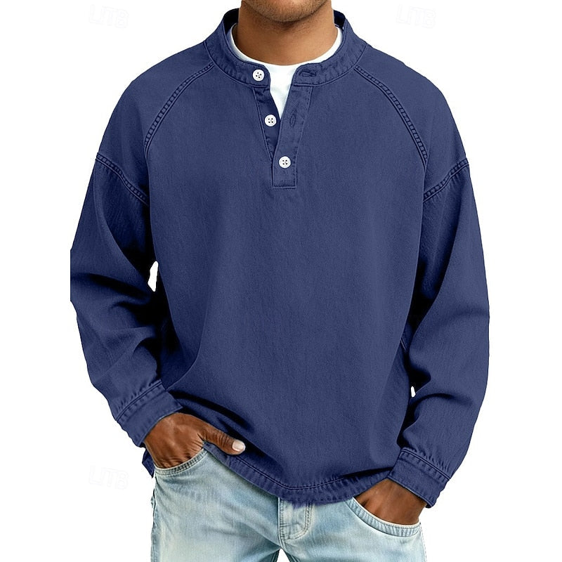 Colby Vintage Washed Henley Shirt