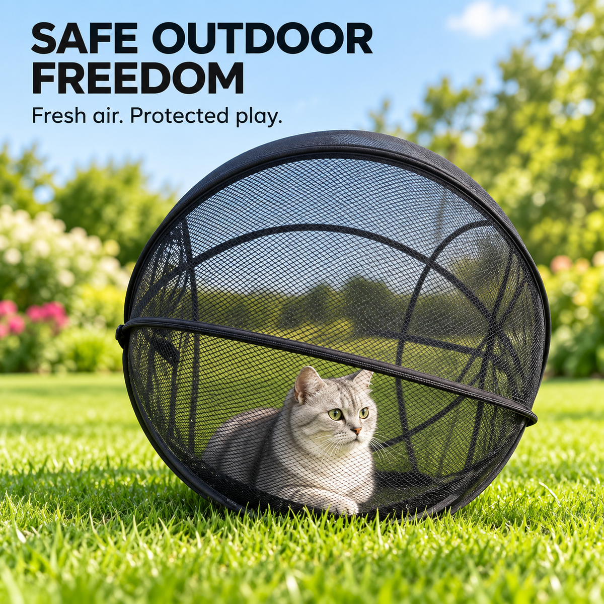 Geben Sie Ihrer Katze mehr Platz zum Spielen – 81 cm Pop-Up-Mesh-Laufstall