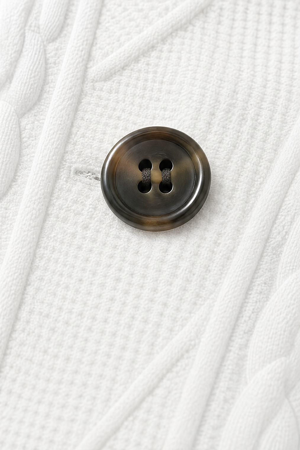 Strukturierter Strick-Blazer mit Stehkragen und offener Front