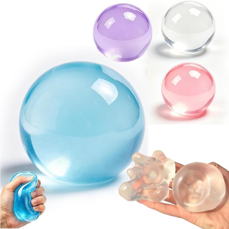 Kokosnussöl-Squishy 4er-Pack, Anti-Rückprall-Stressbälle in vier Farben
