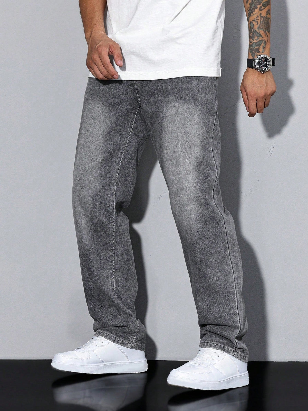 Daan Einfarbige Casual Herren-Jeans