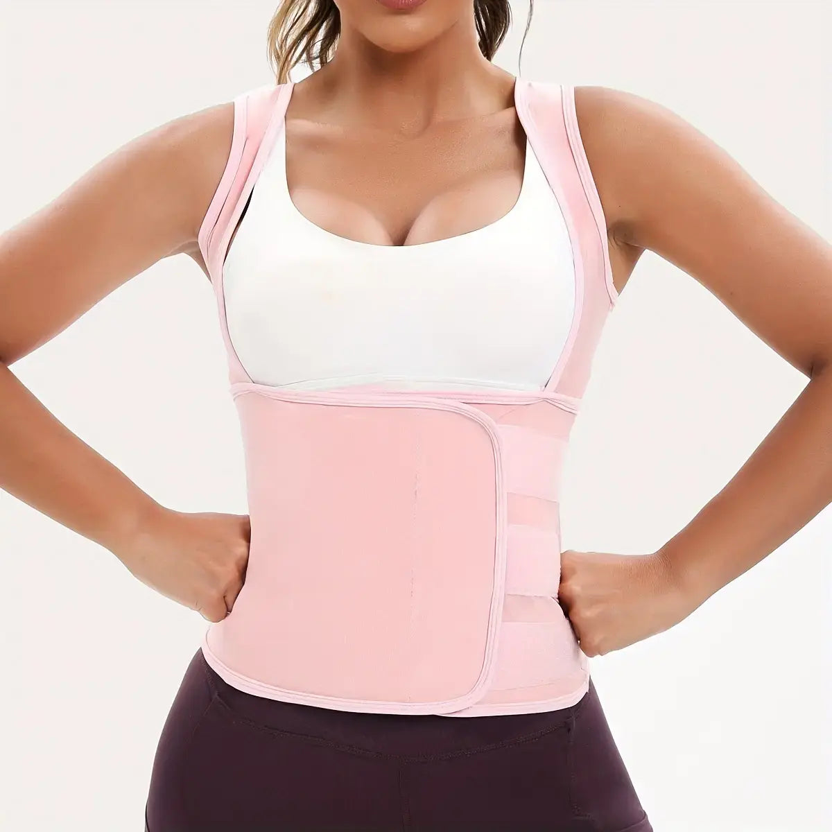 Damen Reißverschluss-Kompressions-Shapewear-Weste - Athletic Active Tops