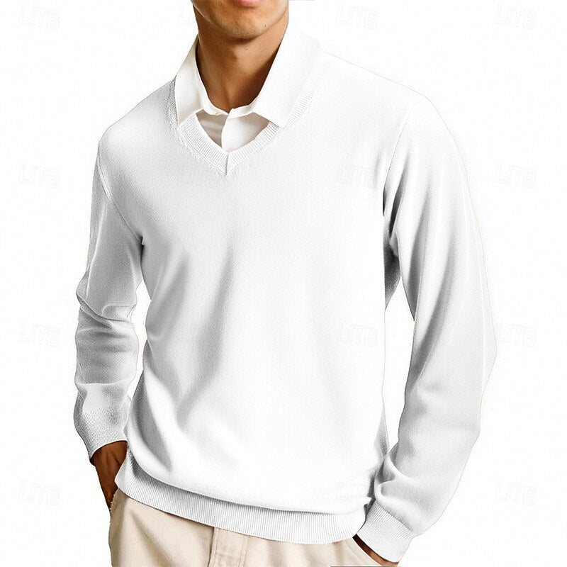 Raffinierter V-Ausschnitt Pullover