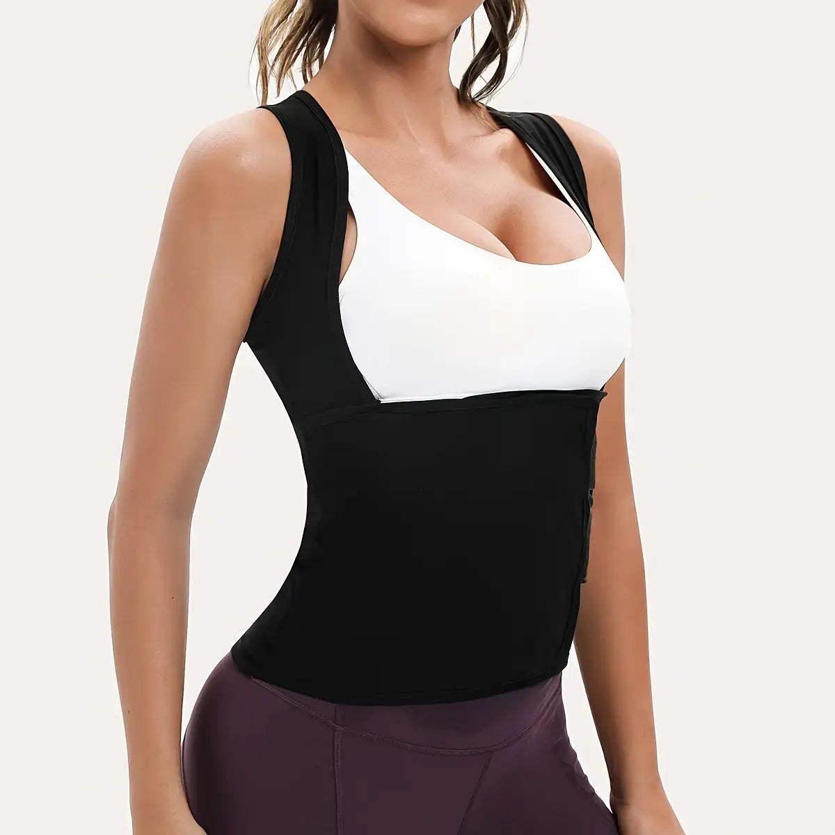 Damen Reißverschluss-Kompressions-Shapewear-Weste - Athletic Active Tops