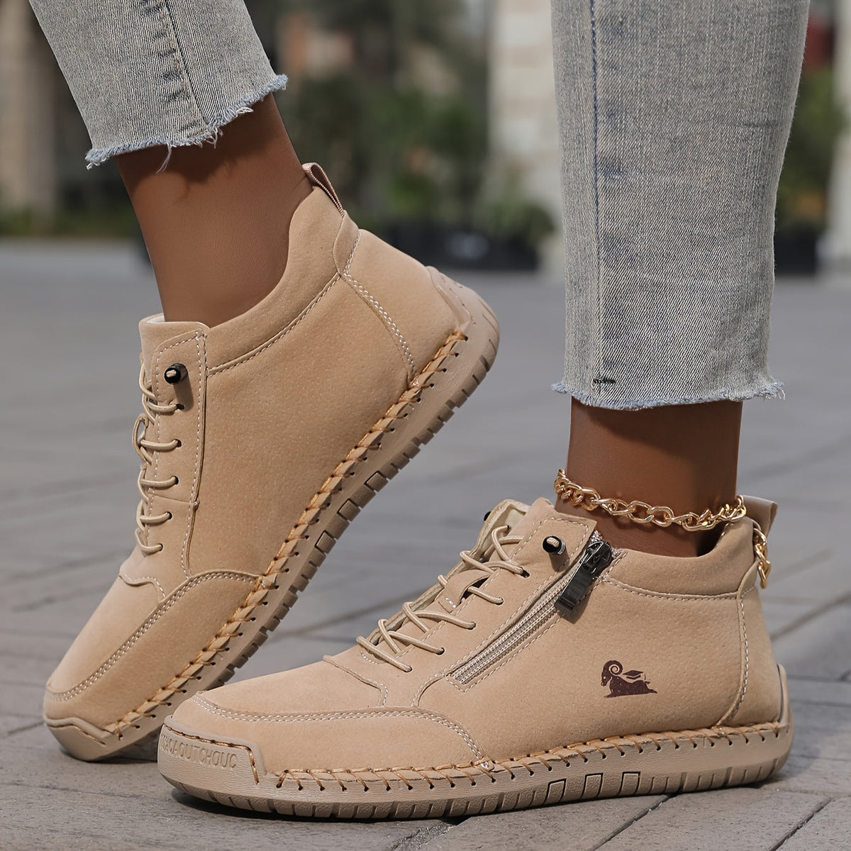 Bequeme Damen-Sneakers mit Schnürung