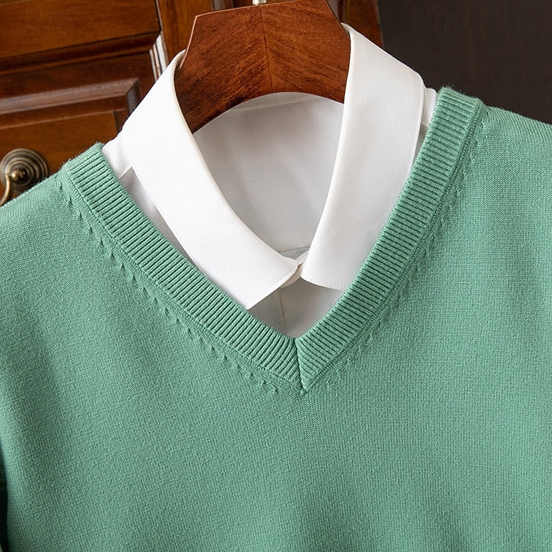 Raffinierter V-Ausschnitt Pullover