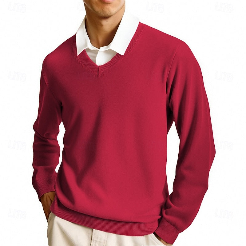 Raffinierter V-Ausschnitt Pullover