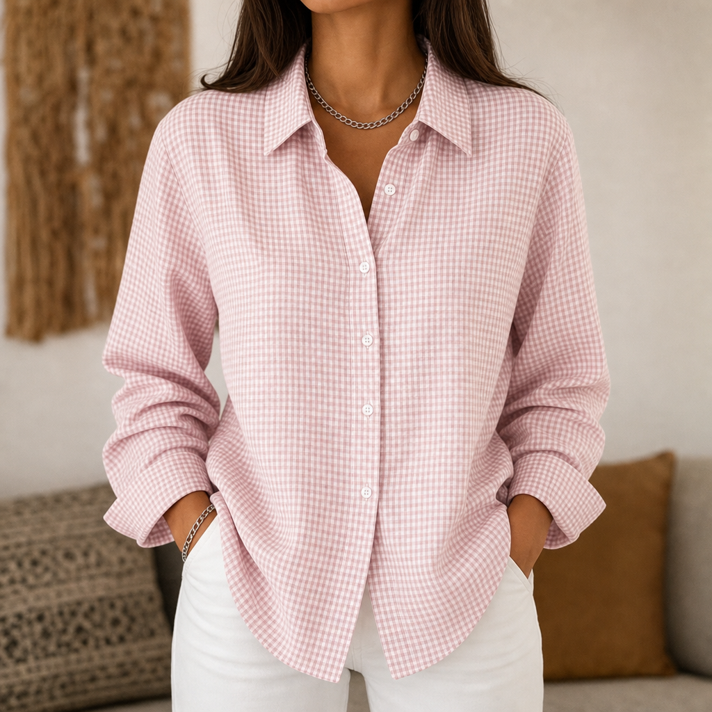 Retro-Karohemd in Relaxed Fit mit Knopfleiste