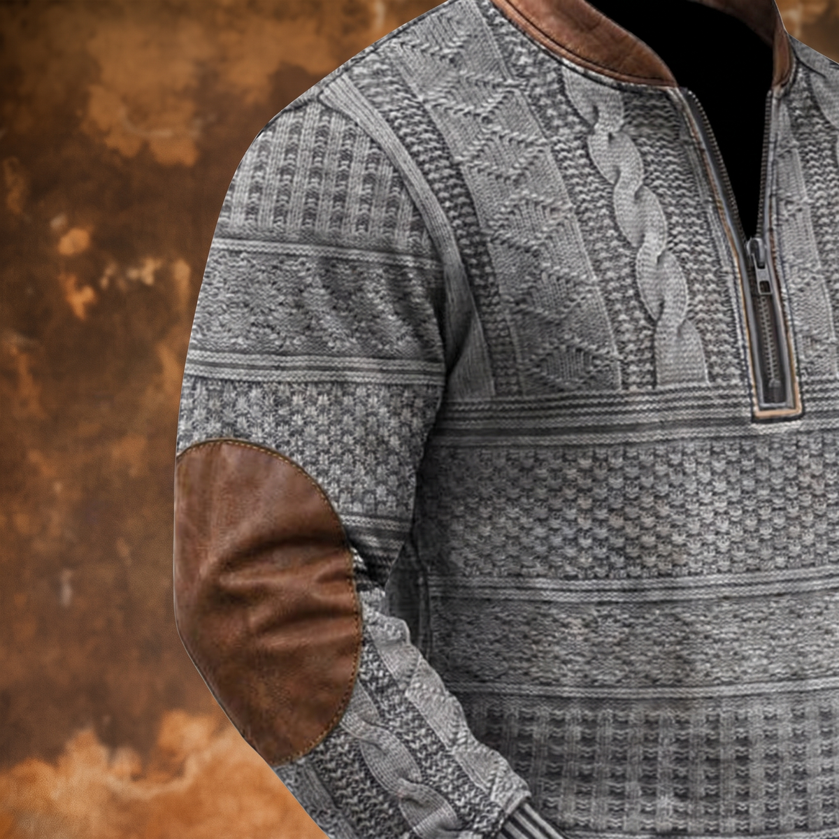 Retro Reißverschluss-Pullover