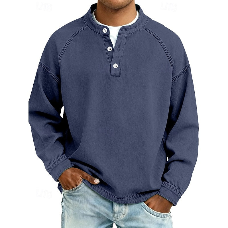 Colby Vintage Washed Henley Shirt