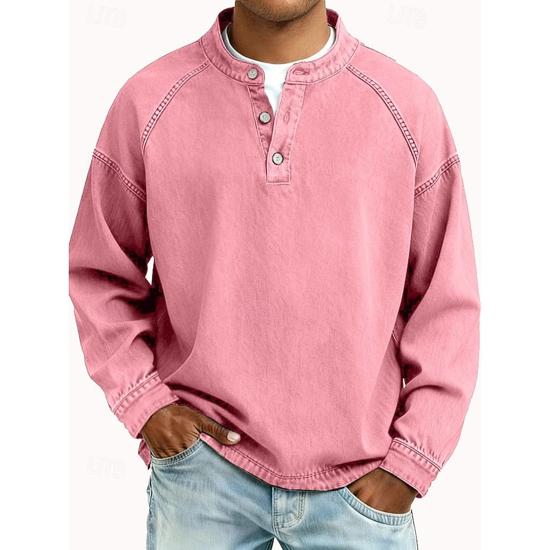 Colby Vintage Washed Henley Shirt
