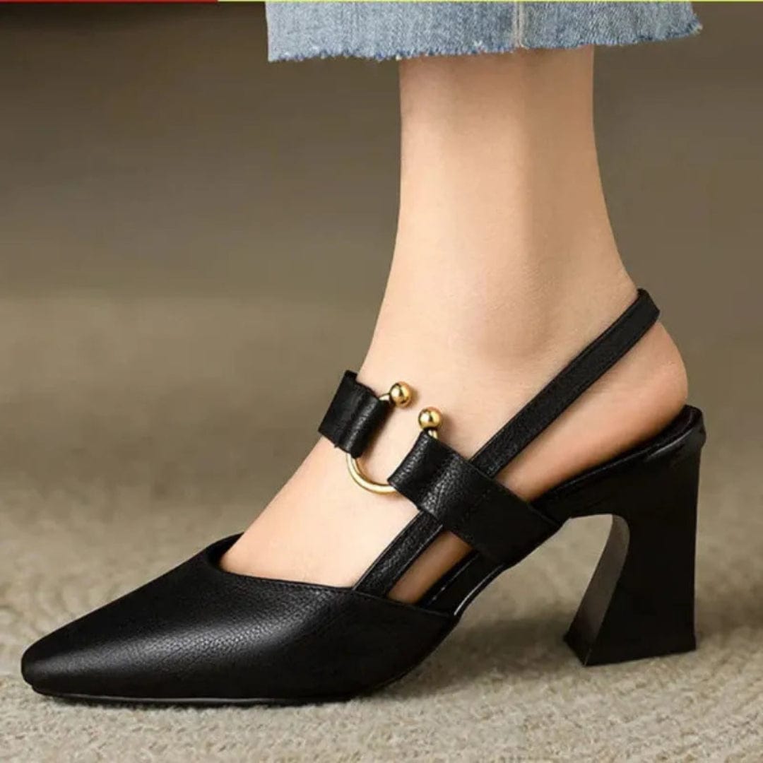 Lysandra - Elegante Leder-Slingback-Heels