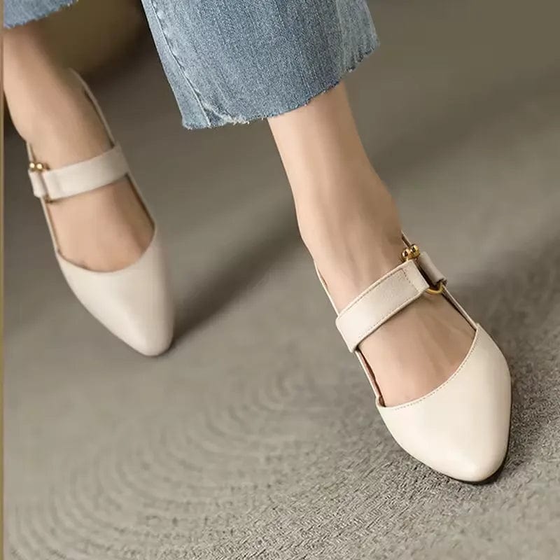 Lysandra - Elegante Leder-Slingback-Heels