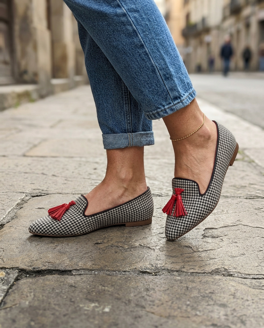 Livia Spitze Slip-On Ballerinas