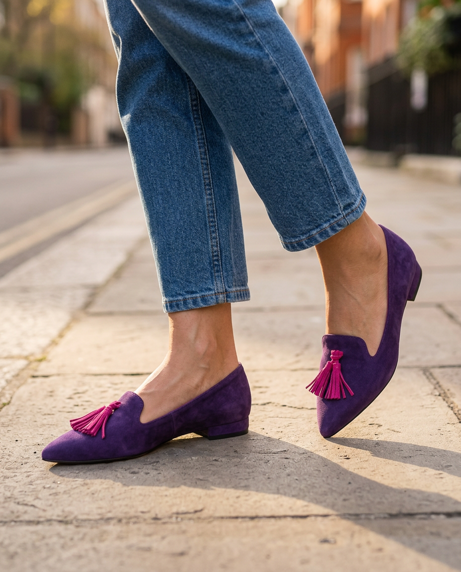 Livia Spitze Slip-On Ballerinas