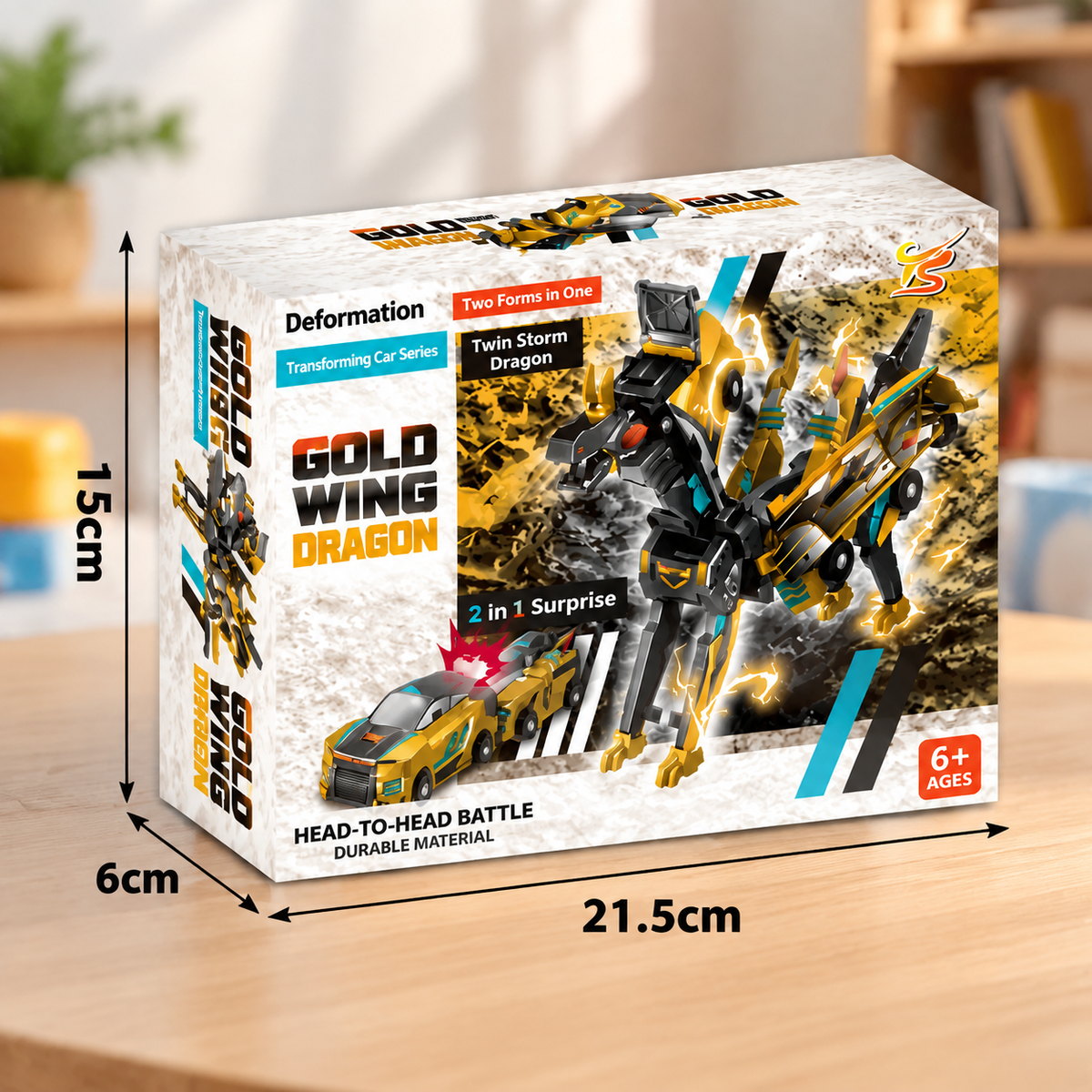 2-in-1 magnetisches verwandelndes Auto & Dinosaurier-Spielzeug mit automatischer Kollisionsaktion