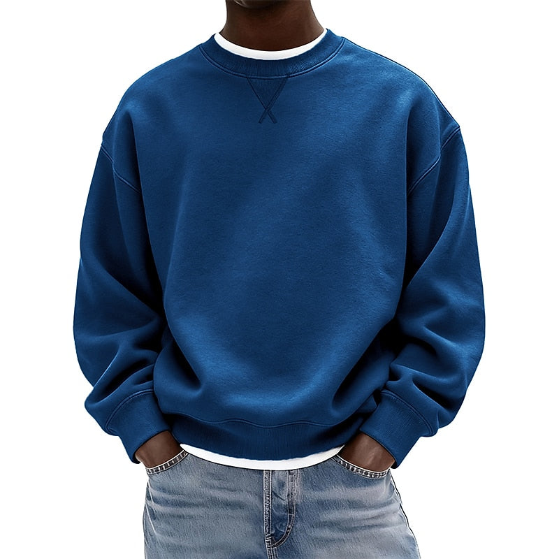 Relaxed Crew Neck Baumwoll-Sweatshirt