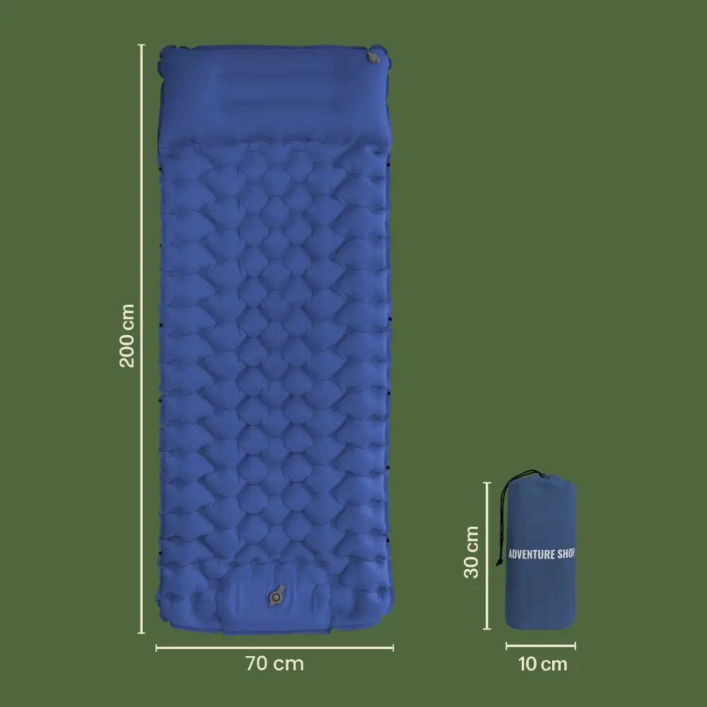 Isomatte mit integrierter Luftpumpe, ultrakompakt und wasserdicht