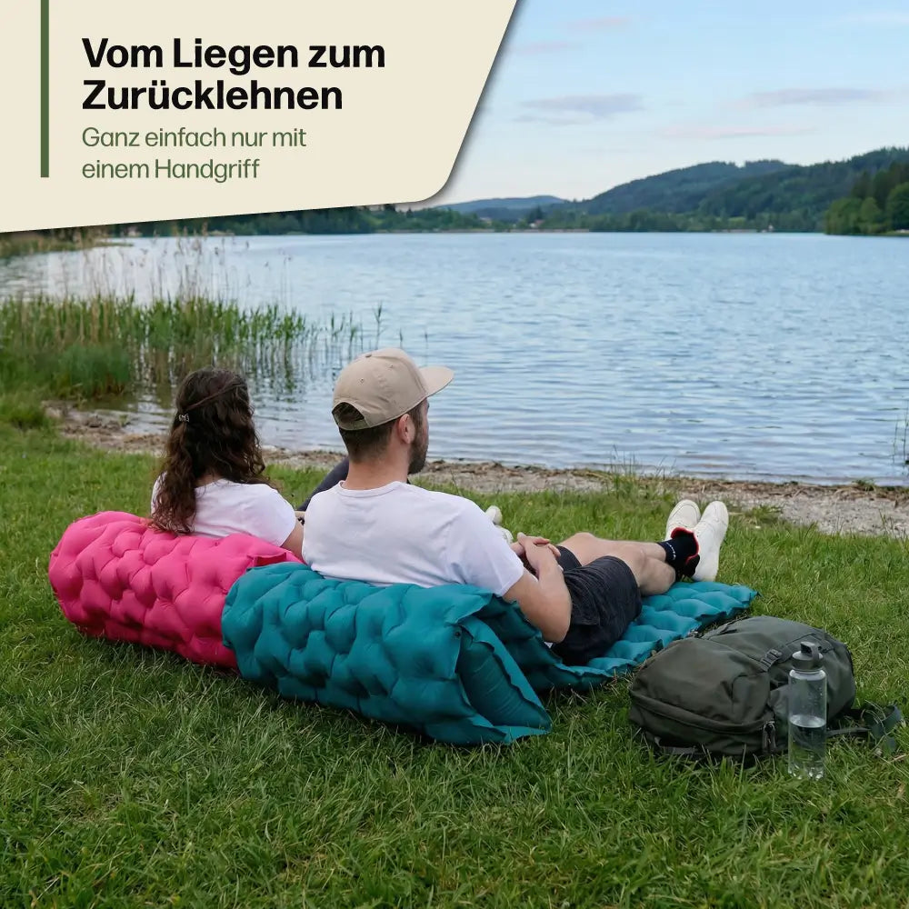 Isomatte mit integrierter Luftpumpe, ultrakompakt und wasserdicht