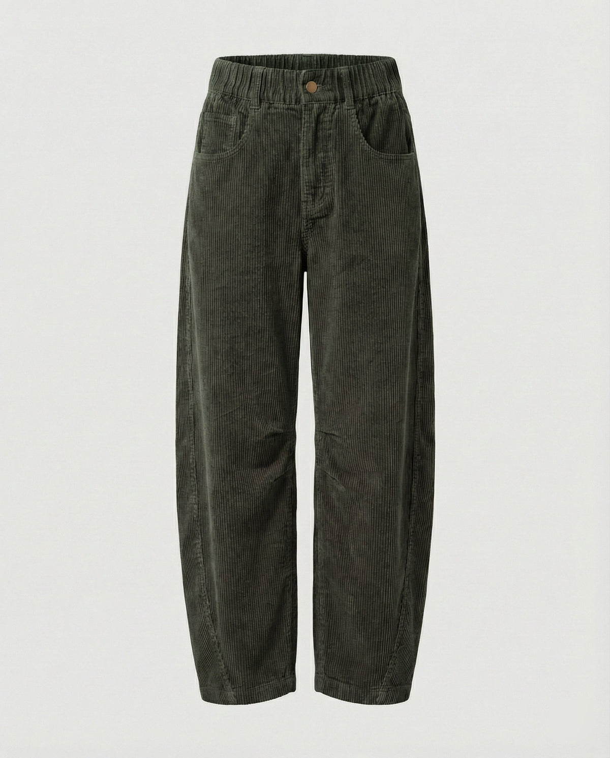 Damen Cordhose weit High Waist