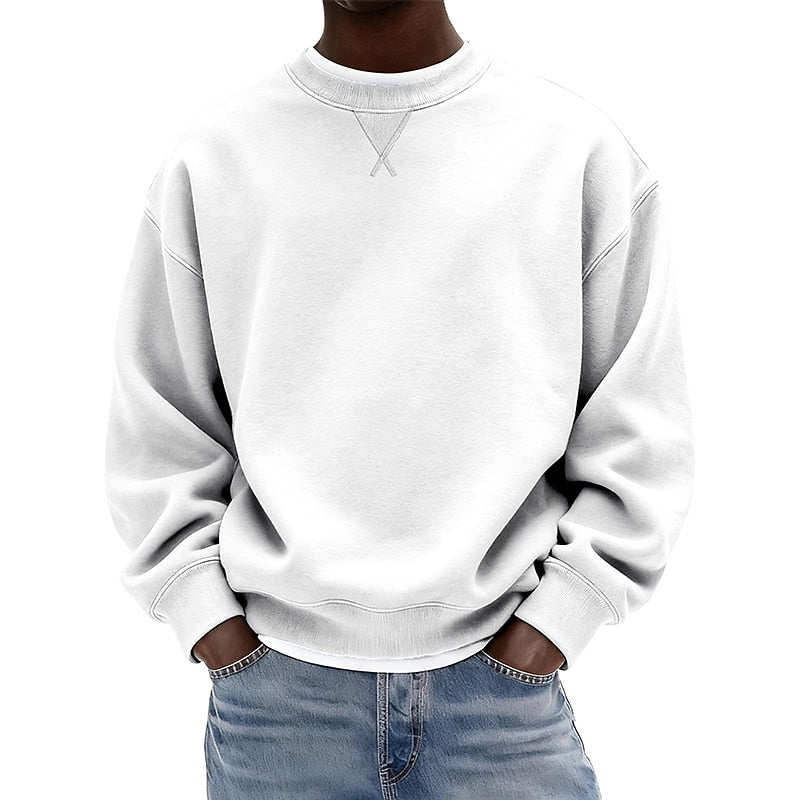 Relaxed Crew Neck Baumwoll-Sweatshirt