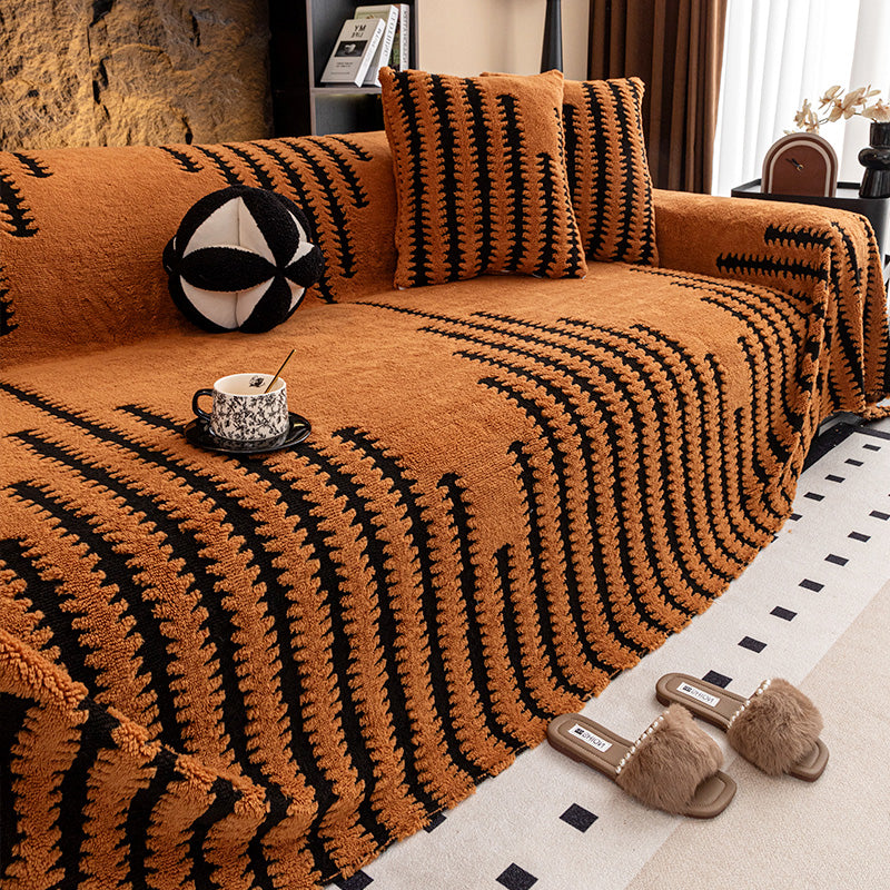 Sofabezug aus weichem Plüsch & rutschfest – 9 Farben, 5 Größen (180x130cm bis 180x420cm) – Eleganter Schutz für Sofa 1-4+ Personen