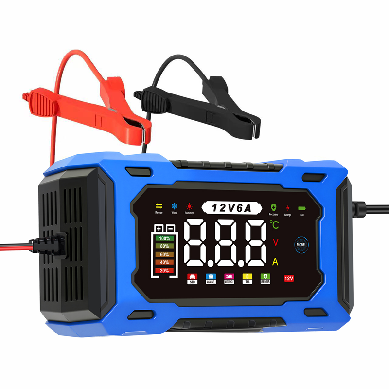 Smart Autobatterieladegerät 12 V 6 A – Impulsreparaturfunktion, LCD-Bildschirm und maximale Sicherheit