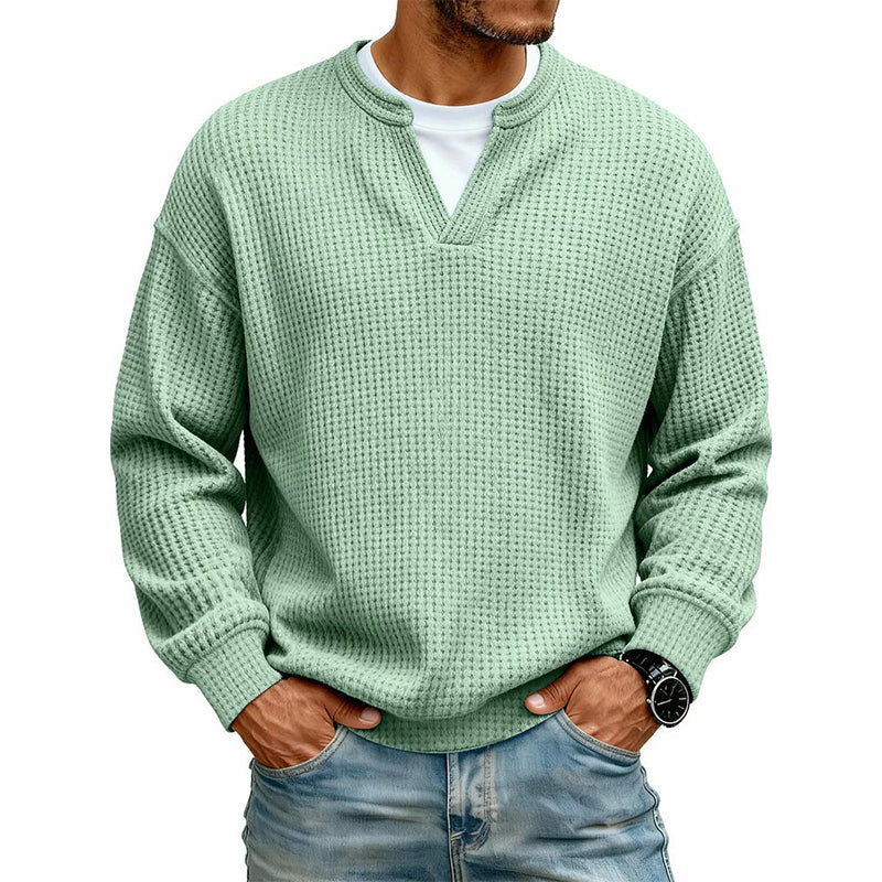Herren Waffle-T-Shirt mit Lagenlook – Bequeme Passform & Moderner Casual Look