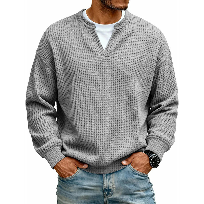 Herren Waffle-T-Shirt mit Lagenlook – Bequeme Passform & Moderner Casual Look