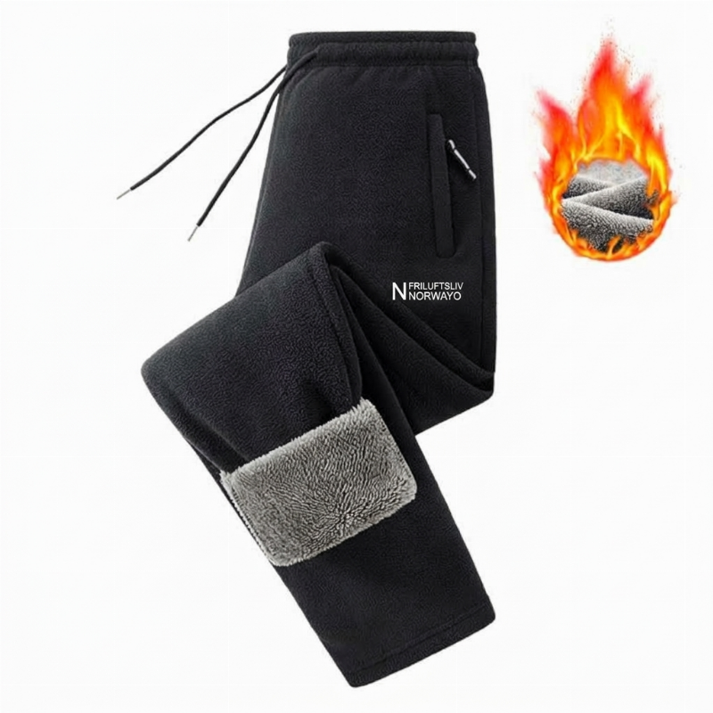 Drezma | Unisex-geheizte, dicke Fleecehose – extra warm, weich und bequem für kalte Tage