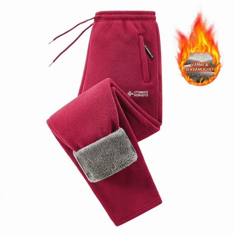 Drezma | Unisex-geheizte, dicke Fleecehose – extra warm, weich und bequem für kalte Tage