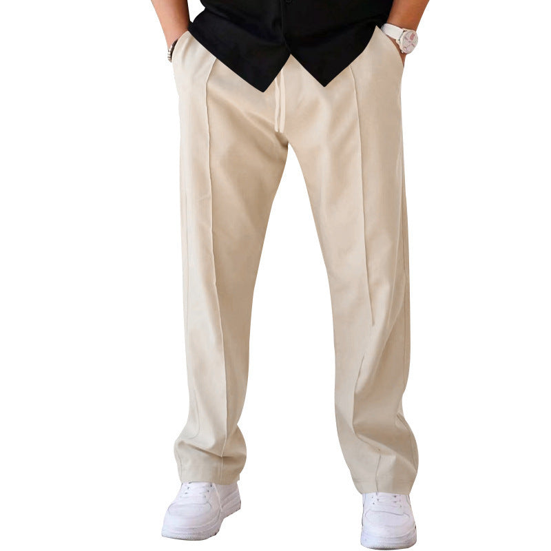 Herren Kordelzug Straight-Leg Hose