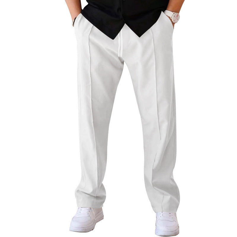 Herren Kordelzug Straight-Leg Hose