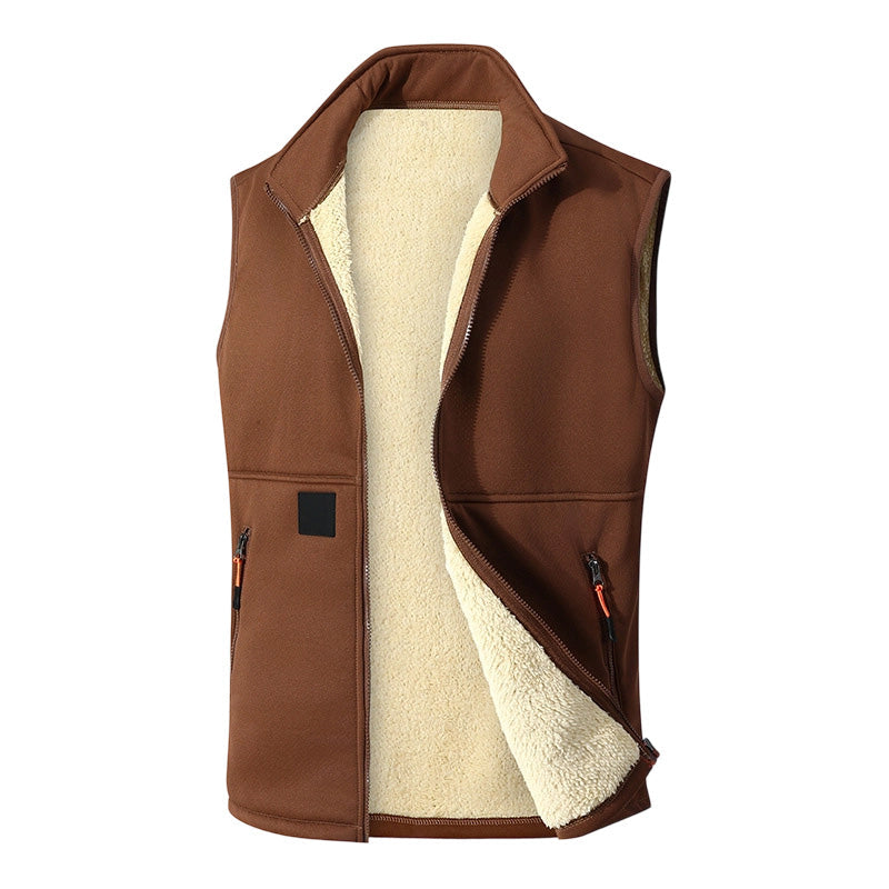 Unisex Winter Plüsch-gefütterte Warme Weste
