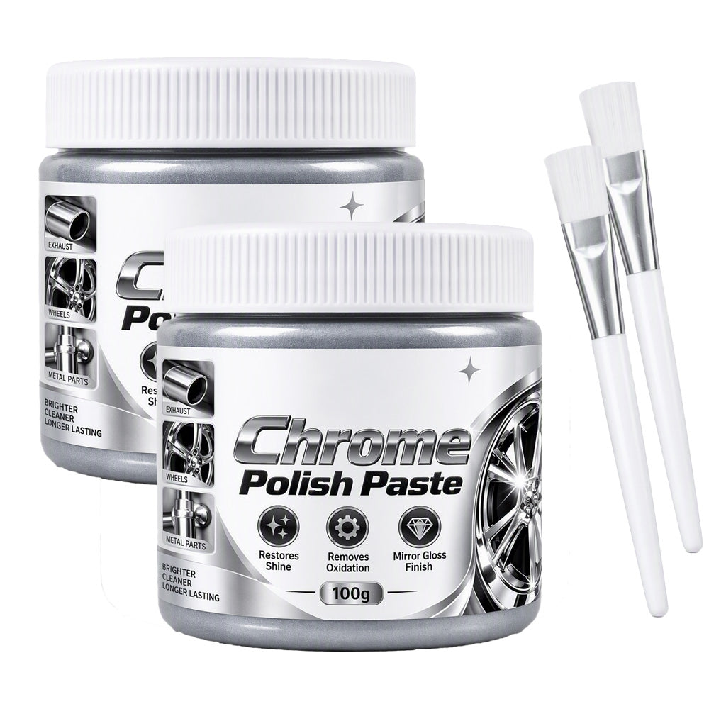 Metall Chrom Politur & Restaurator Paste mit Bürste